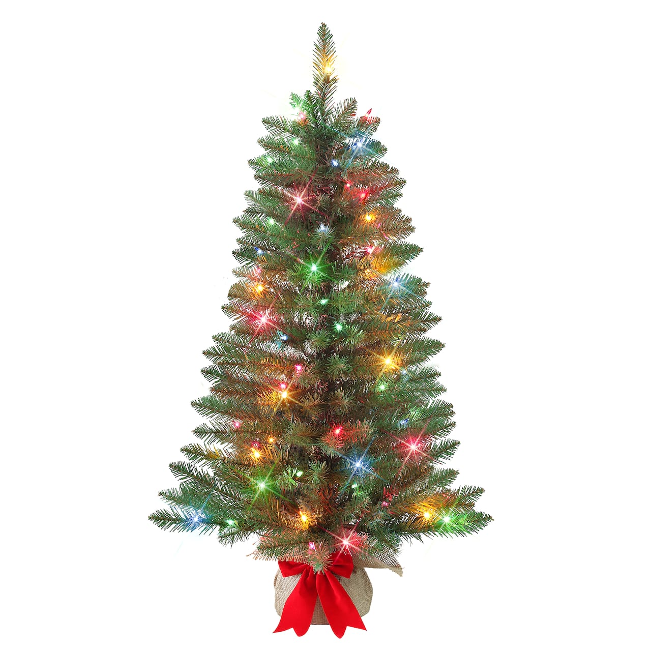 3ft. Pre-Lit Artificial Fraser Fir Tree, Multicolor Lights